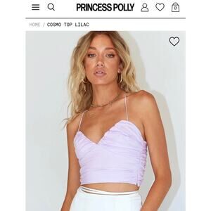 Princess Polly COSMO TOP LILAC size 4